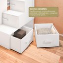 Ver imagem 3 de Cama Infantil Alta com Guarda-Roupa 2 Portas e Escrivaninha Multimóveis Crrui-CAM011 Branco