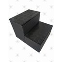 Ver imagem 2 de Escada Escadinha Auxiliar 2 Degraus Antiderrapante para Maca Reforçada Estética e Beleza - Preta