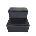 Ver imagem 1 de Escada Escadinha Auxiliar 2 Degraus Antiderrapante para Maca Reforçada Estética e Beleza - Preta