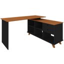 Ver imagem 6 de Mesa para Escritório Home Office Escrivaninha Gold A02 Freijó Preto - Lyam Decor