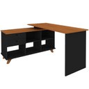 Ver imagem 7 de Mesa para Escritório Home Office Escrivaninha Gold A02 Freijó Preto - Lyam Decor