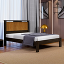 Ver imagem 1 de Cama Casal Ripada MDF 148x201cm para Colchão 138x188cm Alaska Mocaccino Naturale