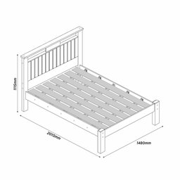 Cama Casal Ripada Alaska P/colchão 1.88x1.38:mocaccino/ Naturale - 2