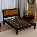 Ver imagem 4 de Cama Casal Ripada MDF 148x201cm para Colchão 138x188cm Alaska Mocaccino Naturale