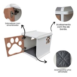 Mesa Cabeceira Pet Cachorro Mdf Pata - 4