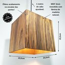 Ver imagem 2 de Luminária Teto Pendente Mdf Lâmina Madeira Natu Pau de Ferro