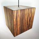 Ver imagem 6 de Luminária Teto Pendente Mdf Lâmina Madeira Natu Pau de Ferro