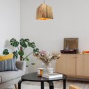 Ver imagem 3 de Luminária Teto Pendente Mdf Lâmina Madeira Natu Pau de Ferro