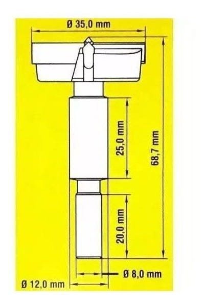 Fresa 35mm para Tupia Dobradiça Tipo Caneco - 3