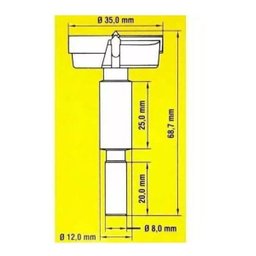 Fresa 35mm para Tupia Dobradiça Tipo Caneco - 3