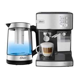 Kit Inox Cafeteira Espresso Nova Primalatte e Chaleira Oster Tea - 127V