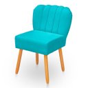 Ver imagem 5 de Cadeira Pétala para Sala de Jantar Confortável e Reforçada Suede