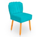 Ver imagem 4 de Cadeira Pétala para Sala de Jantar Confortável e Reforçada Suede