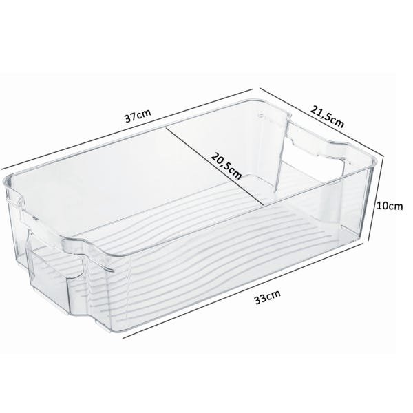 Cesta Multiuso Acrílico Grande 37x21 Cozinha Banheiro Quarto - 3