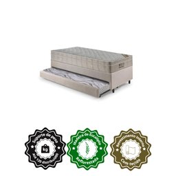 Bicama Box Solteiro Linho 96x203x28 cm com Colchão Airtech Ortobom Molas Ensacadas - 5