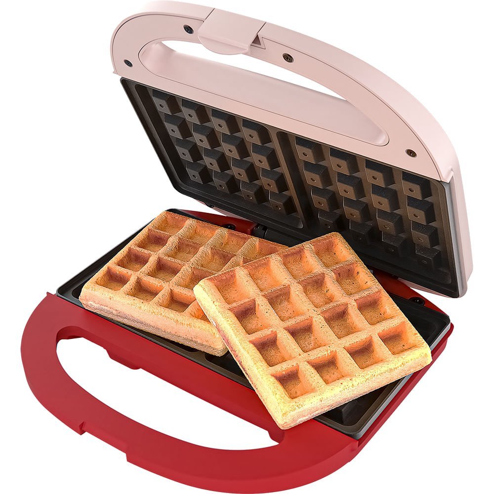 Kit Máquina de Waffles Cadence e Liquidificador Robust Vermelho - 127V - 4