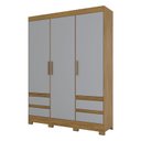 Ver imagem 1 de Guarda Roupa Casal Lema Nature Cinza – Briz Móveis