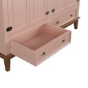Ver imagem 3 de Guarda Roupa Solteiro Madeira Maciça Rústico 4 Portas 2 Gavetas Rosa - Apaixone & Decore