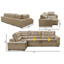 Ver imagem 2 de Sofá de Canto Retrátil e Reclinável com Molas 3,00x2,00 Esquerdo Viena Suede Mirra Decor