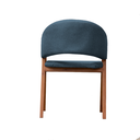Ver imagem 4 de Cadeira de Jantar Estofada Essencial Base Madeira Maciça Veludo:azul Marinho