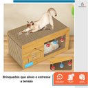 Ver imagem 6 de Casinha para Gatos com Arranhador de Mdf 24cm X 48cm