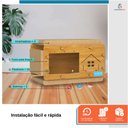 Ver imagem 3 de Casinha para Gatos com Arranhador de Mdf 24cm X 48cm