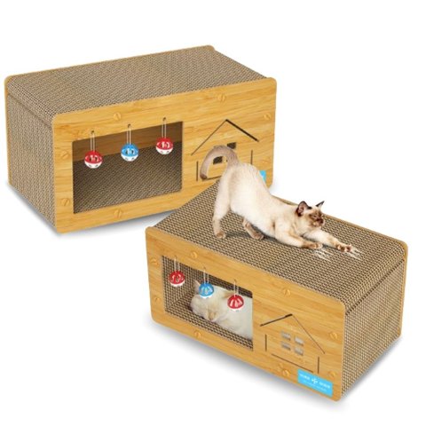 Casinha para Gatos com Arranhador de Mdf 24cm X 48cm
