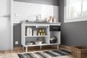 Ver imagem 3 de Balcão Gabinete para Cozinha Gabriela 120cm 3 Portas 1 Gaveta:branco/preto