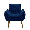 Ver imagem 7 de Sofá 2 Lugares e 2 Poltrona Decorativa para Sala de Estar Suede Azul Marinho