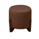 Ver imagem 1 de Puff Banqueta Decorativo Luiz Pés de Madeira Linho Marrom Eli Móveis e Decoração