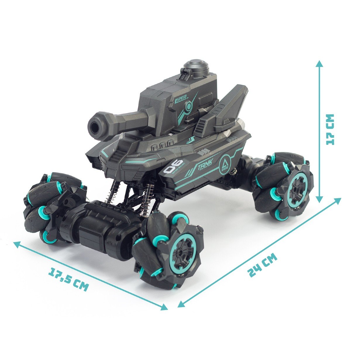 Carro De Brinquedo Com Controle Remoto 2.4G, RC Com Tração Nas Quatro Rodas  ATV 1