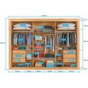Ver imagem 3 de Guarda-Roupa Toronto 3 Portas 3 Espelhos Costa Amêndoa