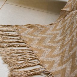 Xale para Sofá Manta 2,10x1,40M Jacquard Paris Bege Decorativo - 2