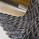 Ver imagem 3 de Xale para Sofá Manta 1,60x1,40M Jacquard Paris Preto Decorativo
