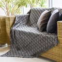 Ver imagem 1 de Xale para Sofá Manta 2,10x1,40M Jacquard Roma Preto Decorativo