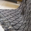 Ver imagem 2 de Xale para Sofá Manta 2,10x1,40M Jacquard Roma Preto Decorativo