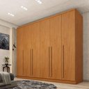 Ver imagem 2 de Guarda Roupa Casal Sevilla 6 Portas de Bater 8 Gavetas MDP Cinamomo