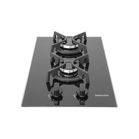 Cooktop Suggar Mesa de Vidro 2 Queimadores Fg2002avp Preto Bivolt