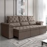 Sofá Retrátil York 3 Lugares 2,10m Suede - 1