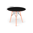 Ver imagem 4 de Conjunto Mesa Preta Eames 90cm e 4 Cadeiras Leda Branca