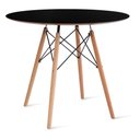 Ver imagem 3 de Conjunto Mesa Preta Eames 90cm e 4 Cadeiras Leda Branca