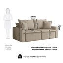 Ver imagem 3 de Sofá Cama Retrátil e Reclinável 3 Lugares Bipartido 210cm León Yescasa
