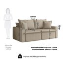 Ver imagem 3 de Sofá Cama Retrátil e Reclinável 3 Lugares Bipartido 210cm León Yescasa