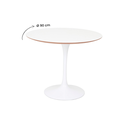 Ver imagem 5 de Conjunto Mesa Saarinen Branca 90cm e 4 Cadeiras Leda Fendi