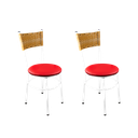 Ver imagem 1 de 2 Cadeiras Brancas para Cozinha Viena Palha:Vermelho