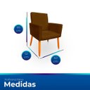 Ver imagem 6 de Poltrona Cadeira para Sala Confortável e Minimalista Nina Suede