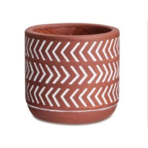 Vaso de Cimento Terracota conta - 11 x 11 x 9 cm