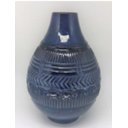 Ver imagem 1 de Vaso de Cerâmica Lapidado, Azul Lila - Baixo