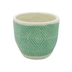 Vaso Concreto Verde - 14,5 x 14,5 x 12,5 cm