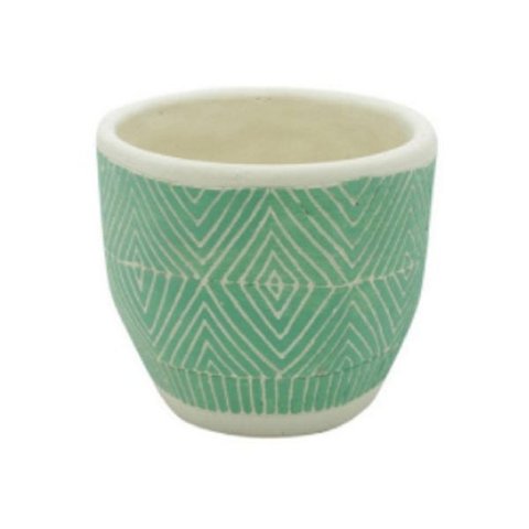 Vaso Concreto Verde - 14,5 x 14,5 x 12,5 cm